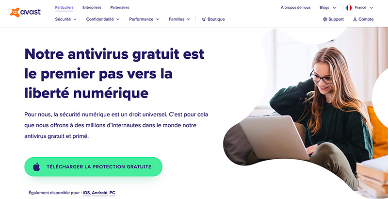 avast page d'accueil