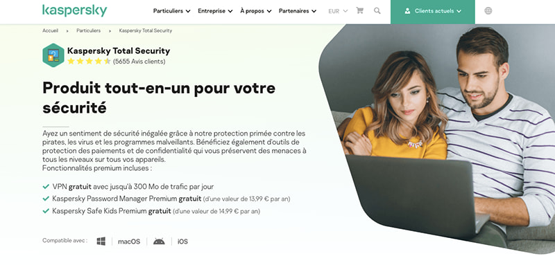 kaspersky capture de ecran interface